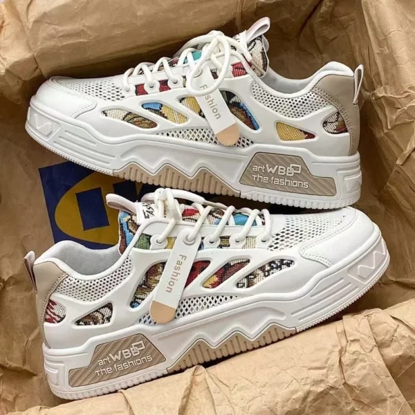 Mens Luxury Running Shoes Breathable Skateboard Shoes Chunky Comfortable Casual Sneakers Men Tenis Masculino Footwear Male - Gambar 6