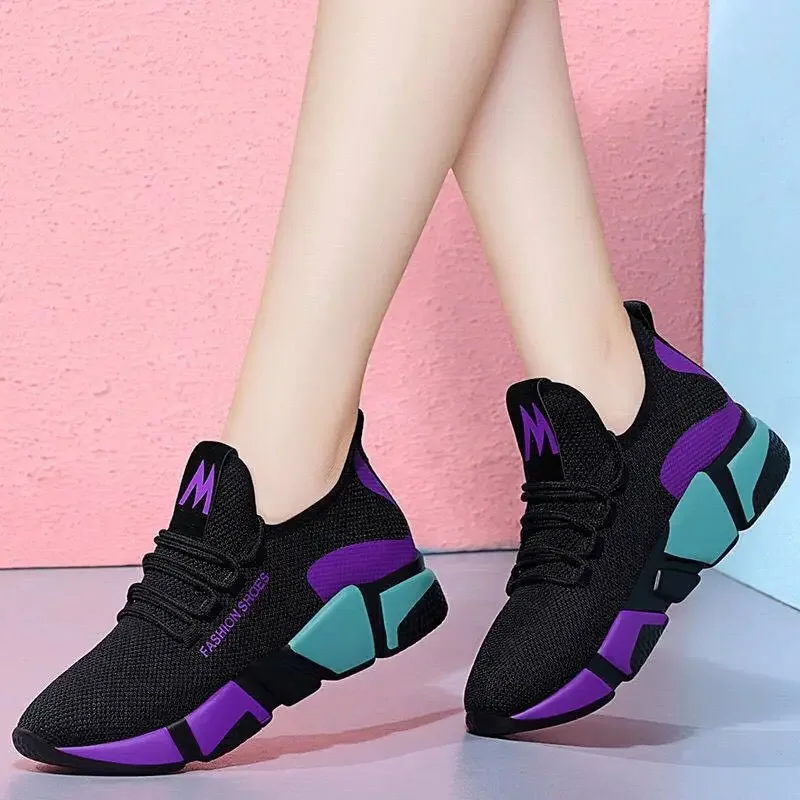 New 2024 Shoes for Women Summer Breathable Ladies Lace Up Sports Platform Sneakers Women Walking Designer Shoes Zapatos De Mujer