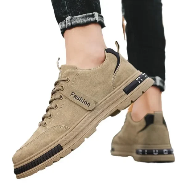 Men's shoes 2024 new spring and autumn season breathable versatile casual trendy shoes men's work lightweight sports board shoes - Gambar 4
