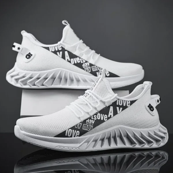New Spring and Autumn Soft soled Running Men's Mesh Breathable Casual Sports Shoes Men's Coconut Trendy Shoes Men's Shoes - Gambar 2