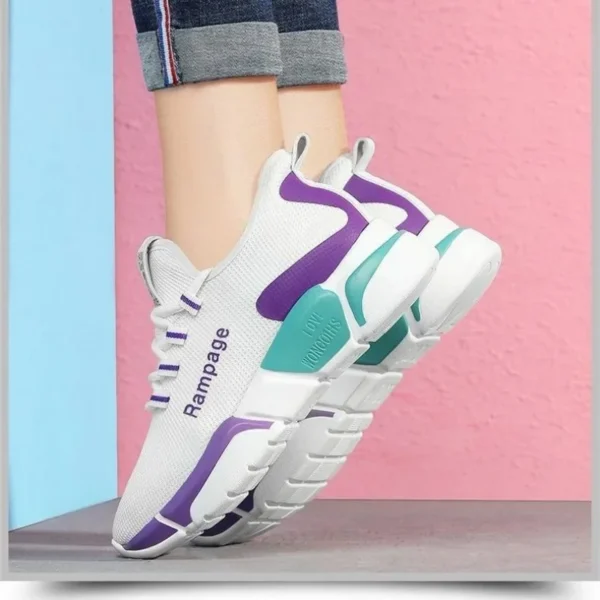 Women's shoes new comfortable women's shoes spring and autumn versatile lace up comfortable lightweight sports shoes - Gambar 6
