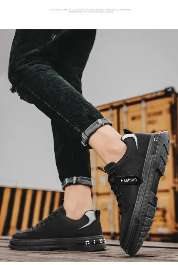 Men's shoes 2024 new spring and autumn season breathable versatile casual trendy shoes men's work lightweight sports board shoes - Gambar 5
